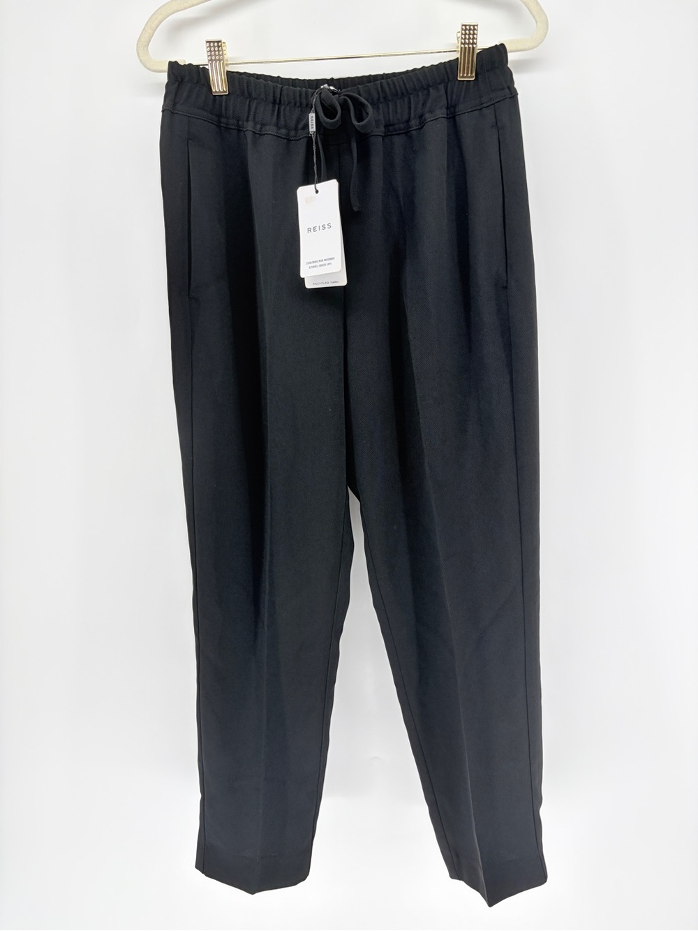 NWT Reiss Hailey Pull On Trouser Black Sz 4